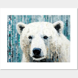 Polar Bear Animal Art Decor Paint Mosaic Posters and Art